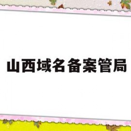 山西域名备案管局(山西省管局 网站备案)