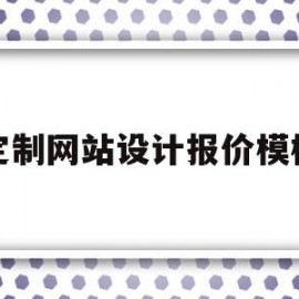 定制网站设计报价模板(网站设计报价方案)