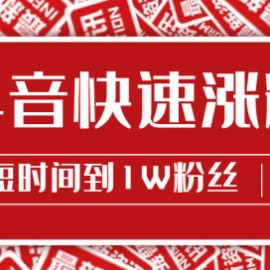 抖音快速涨粉10000+，教你做哪种类型好