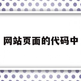 网站页面的代码中(网站的代码如何显示?)