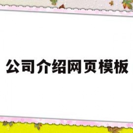 公司介绍网页模板(公司介绍网页模板图片)