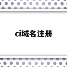 ci域名注册的简单介绍