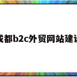 成都b2c外贸网站建设(成都网站建设外包)