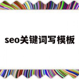 seo关键词写模板(seo关键词设置规则)