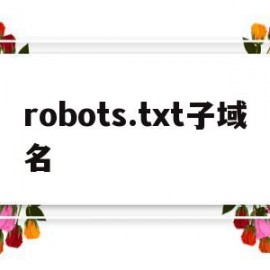 关于robots.txt子域名的信息