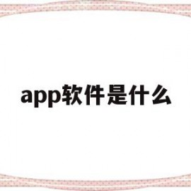 app软件是什么(社保卡的app软件是什么)