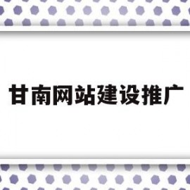 甘南网站建设推广(甘南网络最新招聘信息)