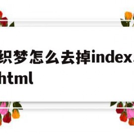 织梦怎么去掉index.html的简单介绍