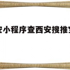 西安小程序查西安搜推宝至上(西安网络营销公司西安搜推宝科技)