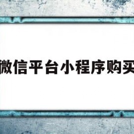 微信平台小程序购买(微信平台小程序购买流程)