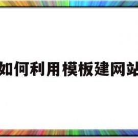 如何利用模板建网站(模板网站搭建)