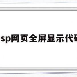 asp网页全屏显示代码(asp网页全屏显示代码在哪)