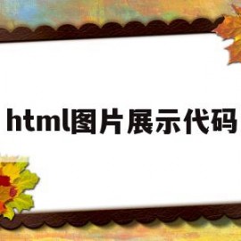 html图片展示代码(html中图片代码怎么写)