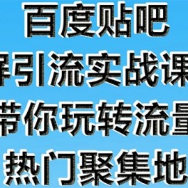 百度贴吧霸屏引流实战课3.0：带你玩转流量热门聚集地 市面上最新最全玩法