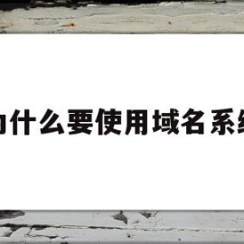 为什么要使用域名系统(什么是域名地址为什么要使用域名地址)