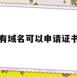 没有域名可以申请证书吗(没有域名可以申请ssl证书吗)