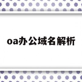 oa办公域名解析(域名解析 a cname)