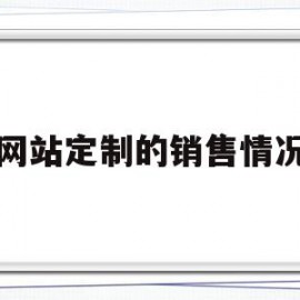 网站定制的销售情况(网站定制的销售情况有哪些)