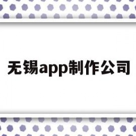 无锡app制作公司(无锡有哪些软件开发的公司)