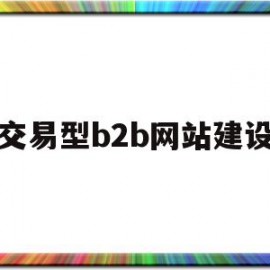 交易型b2b网站建设(b2b交易平台的交易特点)