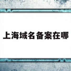 上海域名备案在哪(域名备案信息怎么填)