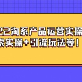 电商掌柜杨茂隆系列课程：2022淘系产品运营实操+搜索实操+引流玩法等！