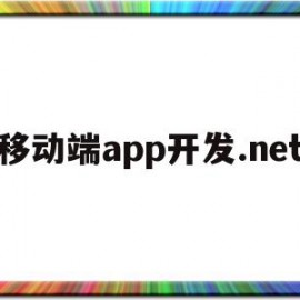 移动端app开发.net(移动端app开发工具)