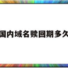 国内域名赎回期多久(国内域名赎回期多久更新一次)