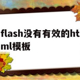 flash没有有效的html模板(flash没有action script)