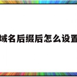 包含域名后缀后怎么设置的词条