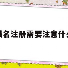 域名注册需要注意什么(注册域名时的注意事项有哪些)