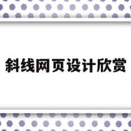 斜线网页设计欣赏(网页设计中斜体标签是什么)