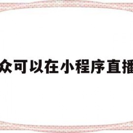 观众可以在小程序直播中(观众可以在小程序直播中看到吗)