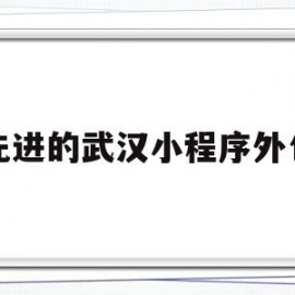 关于先进的武汉小程序外包的信息