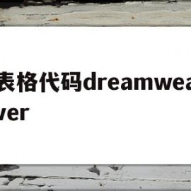 包含表格代码dreamweaver的词条