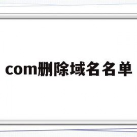 com删除域名名单(com域名删除时间是早上几点)