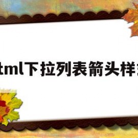 html下拉列表箭头样式(下拉列表html怎么写代码)