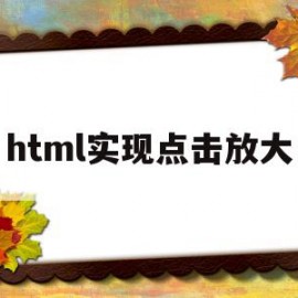 html实现点击放大(html5点击图片放大)