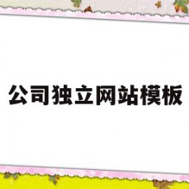 公司独立网站模板(公司网站页面设计模板)