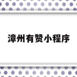 漳州有赞小程序(有赞小程序收费标准)