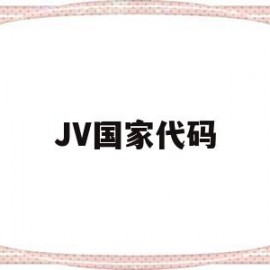 关于JV国家代码的信息