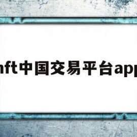 nft中国交易平台app(nft中国交易平台王峰)