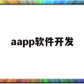 aapp软件开发(app开发的完整流程)