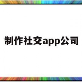 制作社交app公司(制作社交app公司怎么赚钱)