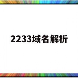 2233域名解析(138域名解析查询)