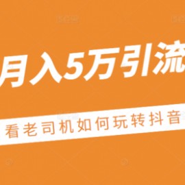 某公众号付费文章：抖音月入5万引流玩法，看看老司机如何玩转抖音