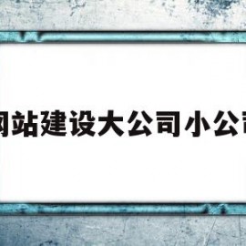 网站建设大公司小公司(网站建设大公司小公司有哪些)