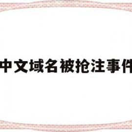 中文域名被抢注事件(中文域名被抢注案例)