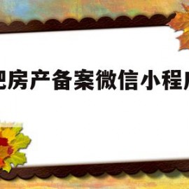 合肥房产备案微信小程序查询(合肥房产备案微信小程序查询系统)