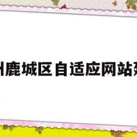 温州鹿城区自适应网站建设(温州市鹿城区自然资源和规划局)